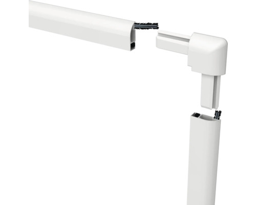 Tesniaci profil pre siete proti hmyzu s rohovou spojkou