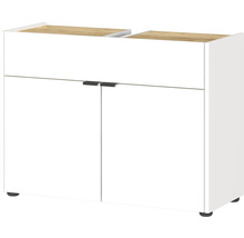 Skrinka pod umývadlo s dvomi dvierkami a jednou zásuvkou