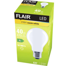 Balenie LED žiarovky Flair A60 E27 s 40 wattmi a teplým bielym svetlom