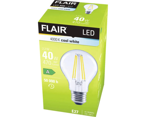 Balenie LED žiarovky Flair s päticou E27