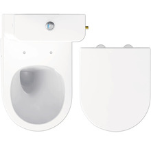 Keramické závesné WC s hlbokým splachovaním, splachovacou nádržkou a WC sedadlom