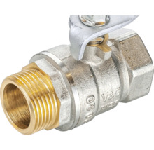 Kovový guľový kohút so závitovým pripojením a pákovou rukoväťou