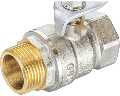 Kovový guľový kohút so závitovým pripojením a pákovou rukoväťou