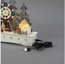 Dekoratívne LED svetlo s vianočným motívom, vrátane ruského kolesa, domu, stromov a jeleňa