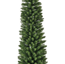 Úzky umelý vianočný stromček so zeleným ihličím