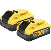 Dva akumulátory DeWalt 18 V 5 ampérhodín XR Power Stack