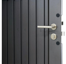 Detail moderných vchodových dverí s kľučkou a zámkom