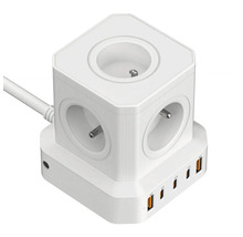 Kocková zásuvková lišta s USB portami