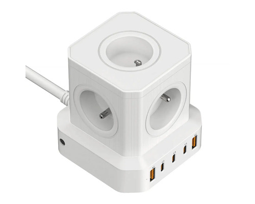 Kocková zásuvková lišta s USB portami