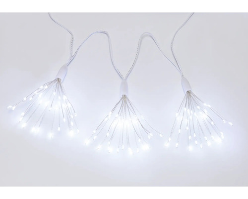 Tri LED svetelné reťaze s hviezdicovitými svetlami