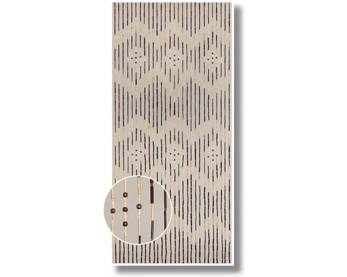 Dekoratívne dvere s dreveným korálkovým závesom