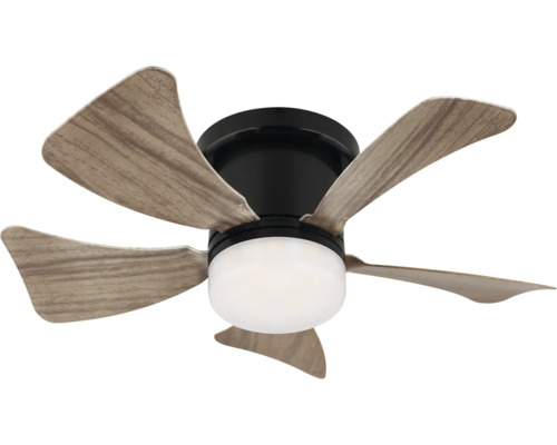 Stropný ventilátor s piatimi lopatkami a integrovaným osvetlením