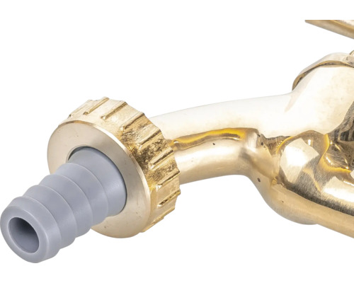 Mosadzný vodovodný kohútik s hadicovou prípojkou