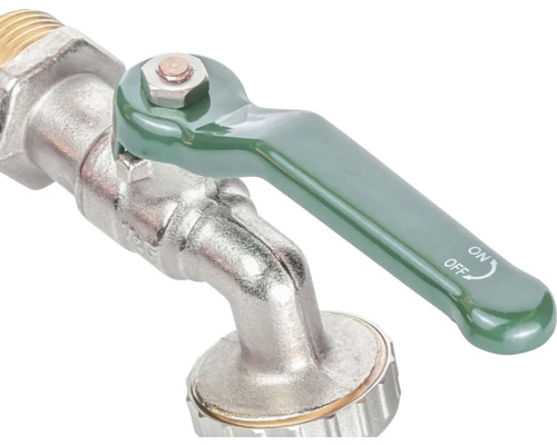 Vodovodný kohútik s pákovou rukoväťou a symbolom smeru otáčania