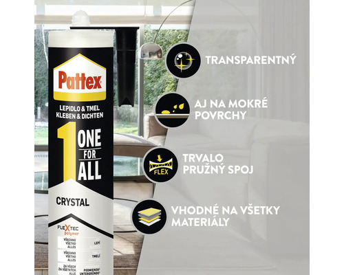 Pattex One For All Crystal lepenie a tesnenie kartuše