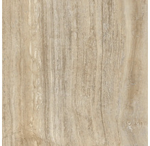 Detail travertínovej dlaždice s prirodzenou kresbou.