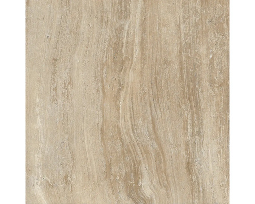 Detail béžovej travertínovej dlaždice so žilkovaním