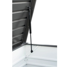 Detail otváracieho úložného boxu s plynovou pružinou