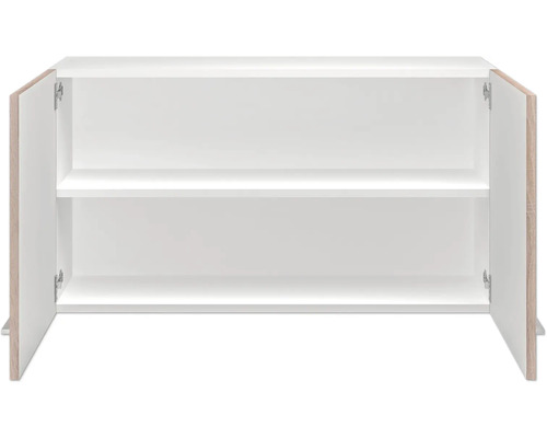 Otvorená spodná skrinka s dvoma policami