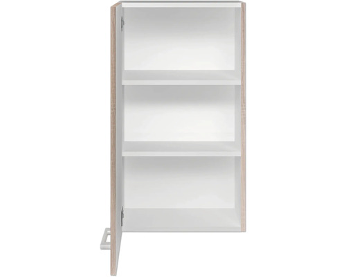 Otvorená vysoká skrinka s tromi policami do kúpeľne