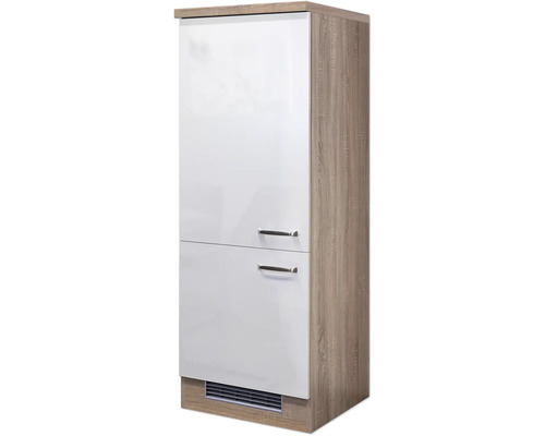 Vysoká skriňa s dvomi dvierkami a úchytkami