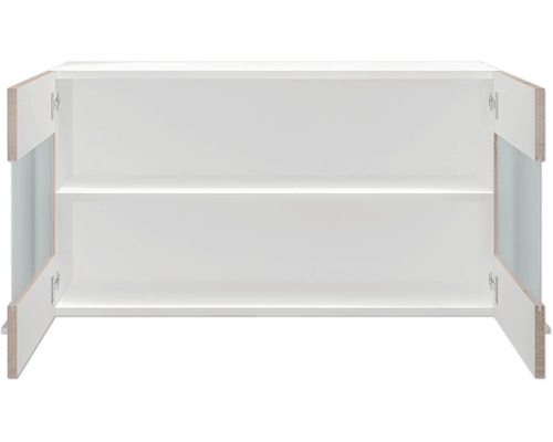 Otvorená nástenná skrinka s dvomi policami