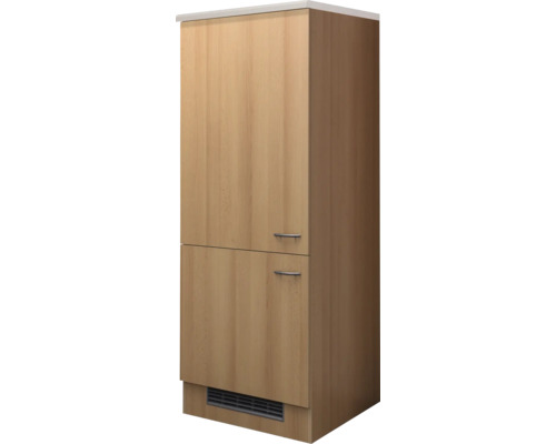 Vysoká skriňa s dvomi dvierkami a úchytkami