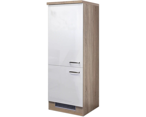 Vysoká skriňa s dvomi dvierkami a úchytkami