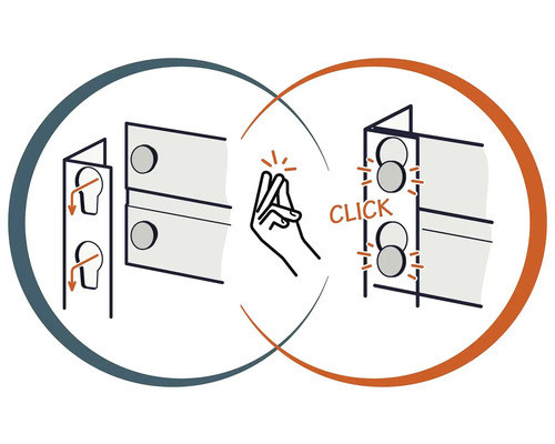 Ilustrácia jednoduchej montáže kúpeľňového nábytku