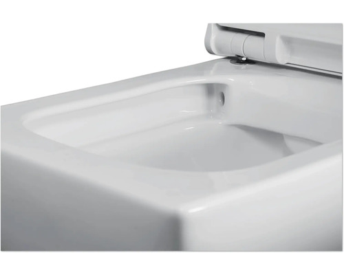 Detailný záber bielej toalety s vekom