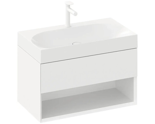 Umývadlo so zásuvkou a odkladacou plochou.