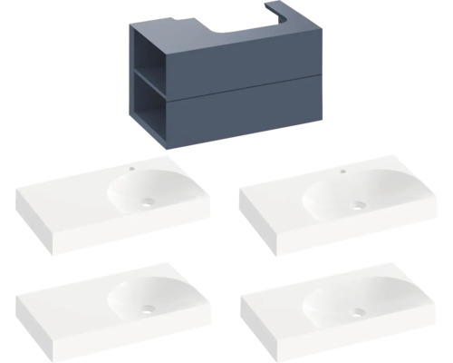 Skrinka pod umývadlo so štyrmi umývadlami