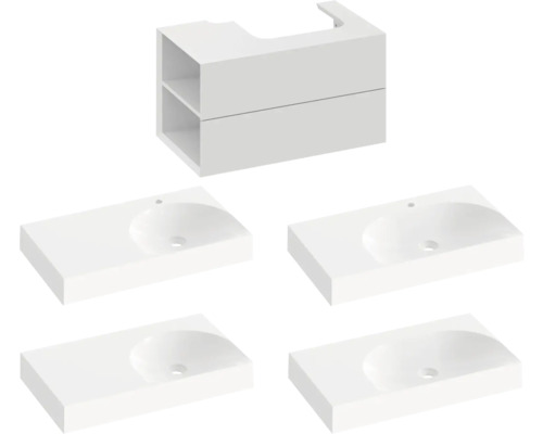 Skrinka pod umývadlo so štyrmi umývadlami