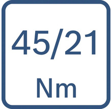 Nastavenie krútiaceho momentu 45/21 Newtonmetrov