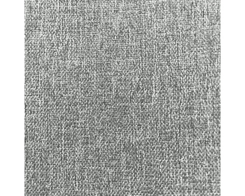 Detail šedej nábytkovej látky s ľanovou štruktúrou