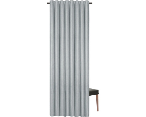Sivý záves so skladaným zavesením
