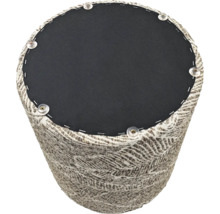 Čalúnená stolička s látkovým poťahom so vzorom a skrutkami