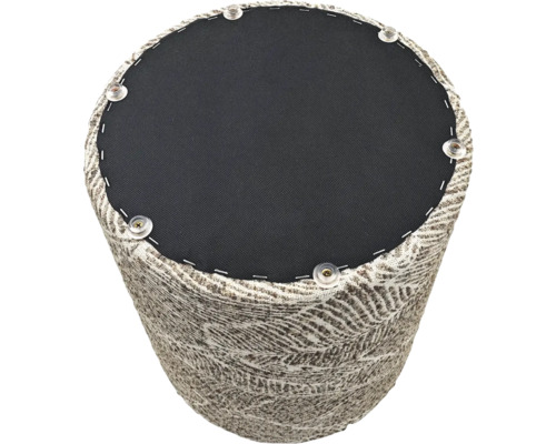 Čalúnená stolička s látkovým poťahom so vzorom a skrutkami