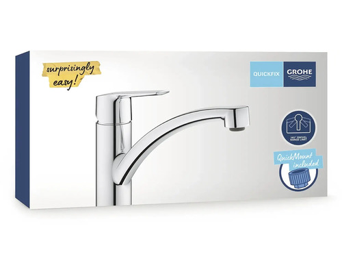 Kuchynská batéria Grohe Quickfix v obale produktu
