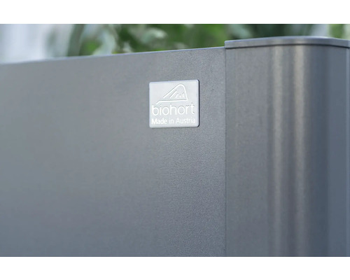 Logo Biohort na záhradnom produkte, vyrobené v Rakúsku