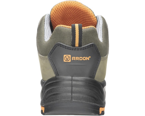 Pohľad zozadu na bezpečnostnú obuv s logom Ardon