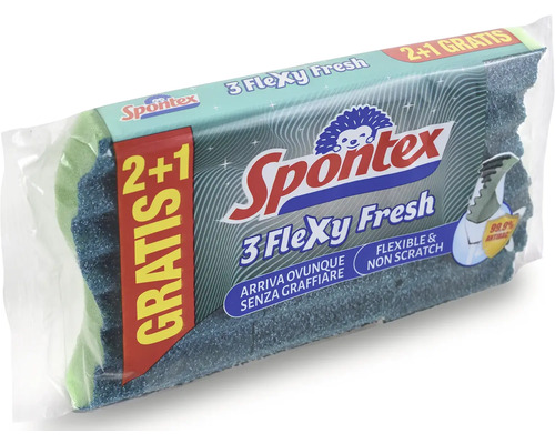 Spontex 3 Flexy Fresh umývacie hubky, balenie 3 kusov