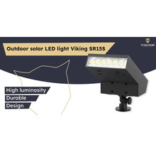 Solárne LED vonkajšie svetlo Viking SR15S
