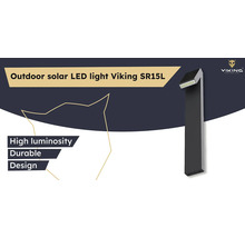 Vonkajšie solárne LED svietidlo Viking SR15L