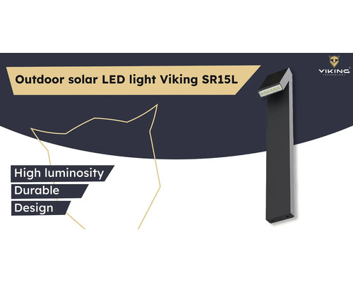 Vonkajšie solárne LED svietidlo Viking SR15L
