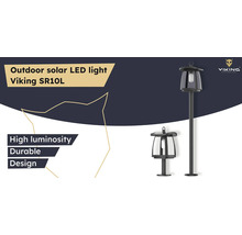 Solárne LED vonkajšie svietidlo Viking SR10L