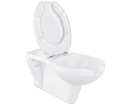 Závesné hlbokosplachovacie WC s otvoreným záchodovým vekom