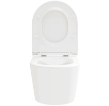 Závesné hlboké splachovacie WC s otvoreným záchodovým sedadlom