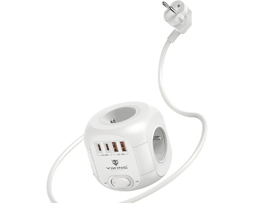 Zásuvková kocka s vypínačom a USB portami