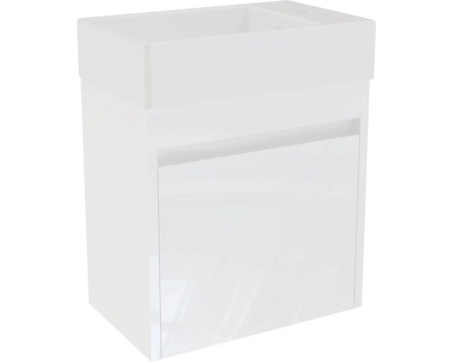 Biela skrinka pod umývadlo so zásuvkou do kúpeľne